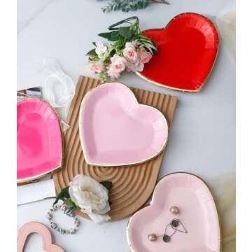 Winoo Heart-Shaped Paper Plates for Every Occasion
