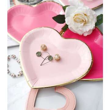 Winoo Heart-Shaped Paper Plates for Every Occasion