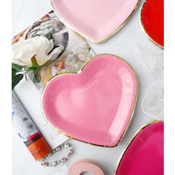 Winoo Heart-Shaped Paper Plates for Every Occasion