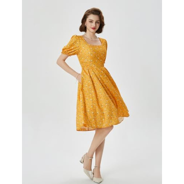 Belle Poque Yellow Floral Vintage Dress for Every Occasion