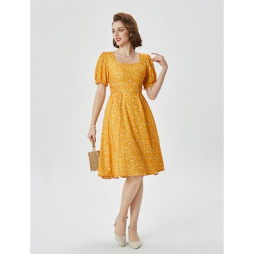 Belle Poque Yellow Floral Vintage Dress for Every Occasion