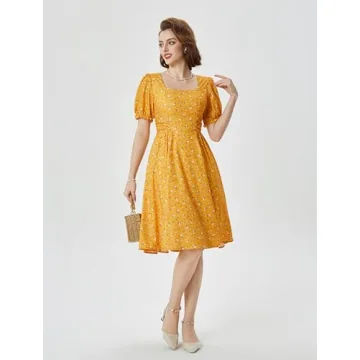 Belle Poque Yellow Floral Vintage Dress for Every Occasion