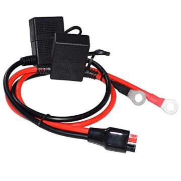 LIXINTIAN 10AWG Power Supply Battery Cable - 45A Connectors with 30A Fuses