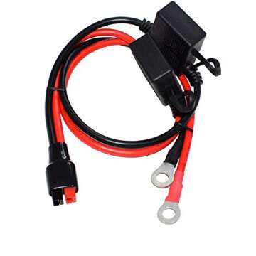 Durable 10AWG Battery Cable with 45A Connectors and Fuses