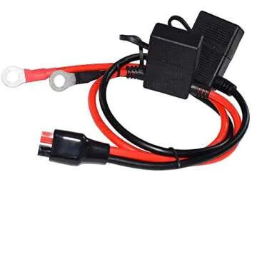 Durable 10AWG Battery Cable with 45A Connectors and Fuses