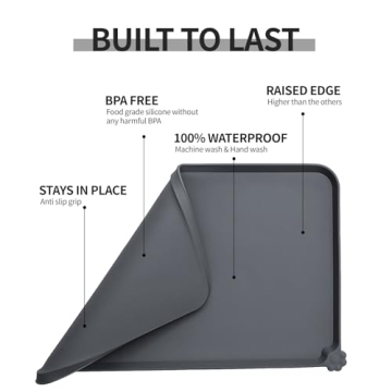Reopet Waterproof Pet Feeding Mat for Clean Meals