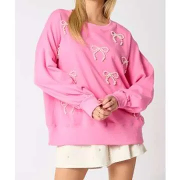 ROAONOCOMO Valentine's Day Sequin Sweatshirt for Women