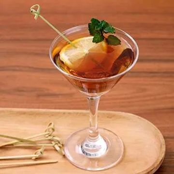 Elegant 100 PCS Natural Bamboo Cocktail Picks - Eco-Friendly Skewers for Appetizers and Drinks