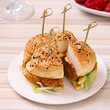 100 PCS Eco-Friendly Bamboo Cocktail Picks for Parties