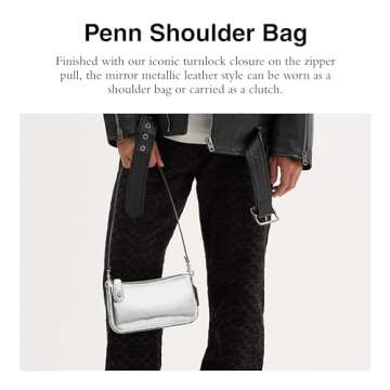 Stunning Coach Mirror Metallic Pochette for Stylish Outings