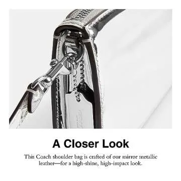 Chic Coach Metallic Pochette for Everyday Elegance