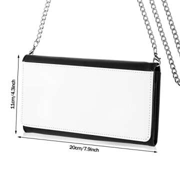 Saintrygo Customizable Faux Leather Wallet with Chain for Crafting