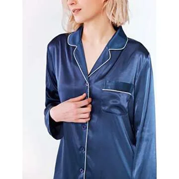 Elegant SIORO Women's Satin Pajamas Set for Comfort