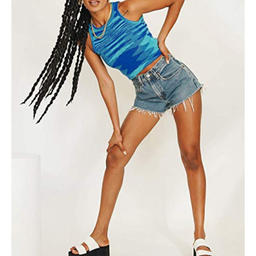 Awoscut Women's Trendy Tie Dye Sleeveless Tank Top