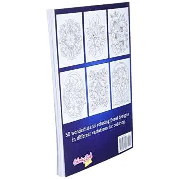 Relaxing Flowers Adult Coloring Book with Floral Patterns