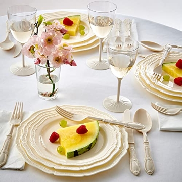 Vintage Decorative Plastic Dinner Plates for Parties