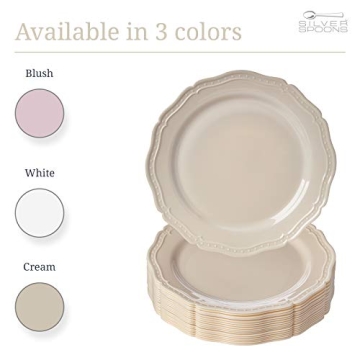 Vintage Decorative Plastic Dinner Plates for Parties