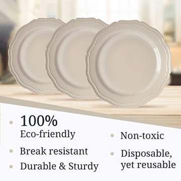 Vintage Decorative Plastic Dinner Plates for Parties