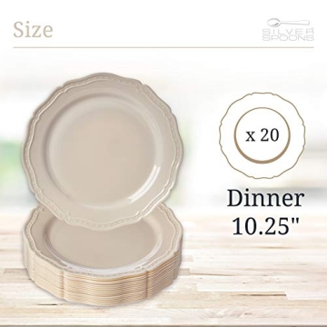 Vintage Decorative Plastic Dinner Plates for Parties