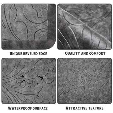 KMAT Kitchen Mat Cushioned Anti-Fatigue Floor Mat Waterproof Non-Slip Standing Mat Ergonomic Comfort Floor Mat Rug for Home,Office,Sink,Laundry,Desk 39"(L) x 20"(W),Grey