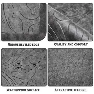 KMAT Kitchen Mat Cushioned Anti-Fatigue Floor Mat Waterproof Non-Slip Standing Mat Ergonomic Comfort Floor Mat Rug for Home,Office,Sink,Laundry,Desk 39"(L) x 20"(W),Grey