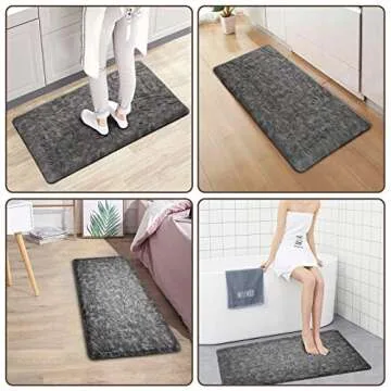 KMAT Kitchen Mat Cushioned Anti-Fatigue Floor Mat Waterproof Non-Slip Standing Mat Ergonomic Comfort Floor Mat Rug for Home,Office,Sink,Laundry,Desk 39"(L) x 20"(W),Grey