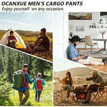 OCANXUE Men's Hiking Pants Waterproof Camo Work Cargo Pants Relaxed Fit Ripstop Tactical Pants with 8 Pockets No Belt CP Camo 30