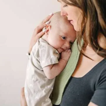 Konssy Muslin Baby Burp Cloths Sets for Unisex- 6 Pack Large 100% Cotton Burping Clothes for Newborn，Baby Girls and Boys