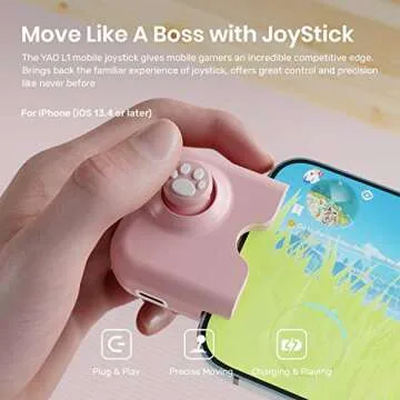 IFYOO Yao L1 PRO Mobile Game Controller Joystick for iPhone (iOS 13.4 or Later, For iOS Mobile Games...