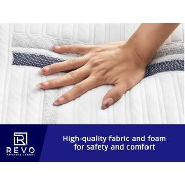 Revo Sleep Deluxe Gel-Infused 10-Inch Memory Foam, Comfortable and Breathable Cooling Mattress, Mattress in a Box Twin