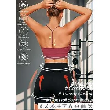 Workout Outfits Sets for Women 4 piece Seamless Backless Tank Sport Bra High Waist Short Yoga Gym Matching Active Set