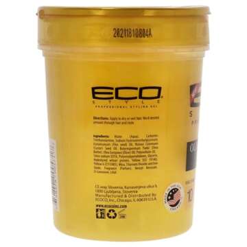 Eco Style Gel - Olive Oil And Shea Butter Black Castor Oil And Flaxseed - Superior Hold And Healthy ...