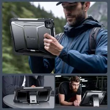 ZtotopCases for iPad Pro 13 Inch Case 2024 M4 7th Gen/Pro 12.9 Inch 6th/5th/4th Generation 2022/2021/2020, Full Body Protective Rugged Cover with [Pencil Holder+Screen Protector] for iPad Pro 13,Black