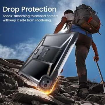 ZtotopCases for iPad Pro 13 Inch Case 2024 M4 7th Gen/Pro 12.9 Inch 6th/5th/4th Generation 2022/2021/2020, Full Body Protective Rugged Cover with [Pencil Holder+Screen Protector] for iPad Pro 13,Black