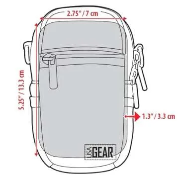 USA GEAR Compact Camera Bag for Point and Shoot Cameras