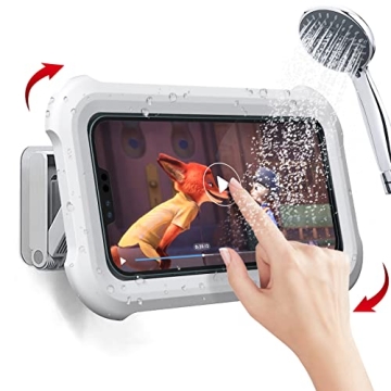 Experience the OOLYICO Upgraded Waterproof Shower Phone Holder with Touch Screen