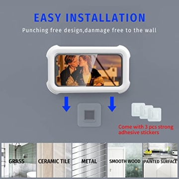 Upgraded Waterproof Shower Phone Holder with Touch Screen