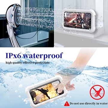 Upgraded Waterproof Shower Phone Holder with Touch Screen