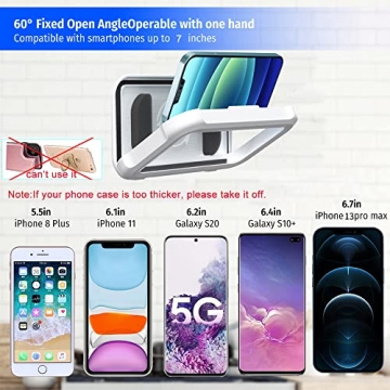 Upgraded Waterproof Shower Phone Holder with Touch Screen