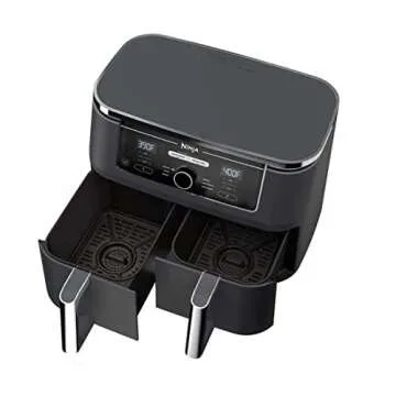 Ninja Foodi 6in1 10qt. XL 2Basket Air Fryer with DualZone Technology. AD350CO. Basket Air Fryer with 2 Independent Frying Baskets, Match Cook & Smart Finish to Roast, Broil, Dehydrate & More for