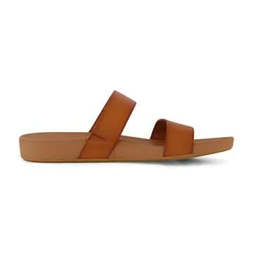 CUSHIONAIRE Women's Josie Sandal - Comfort Foam Tan 9