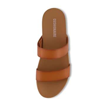 CUSHIONAIRE Women's Josie Sandal - Comfort Foam Tan 9