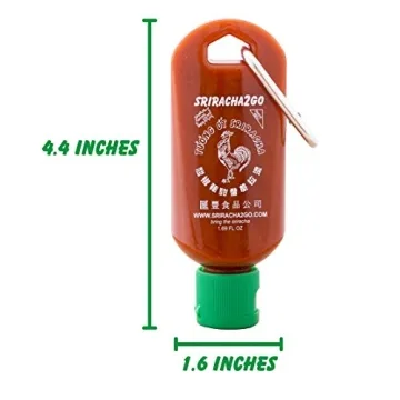 Sriracha Hot Sauce Keychain 1.7oz for On-the-Go Flavor