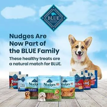 Blue Buffalo Nudges Jerky Cuts Natural Dog Treats for Healthy Dogs, 36oz