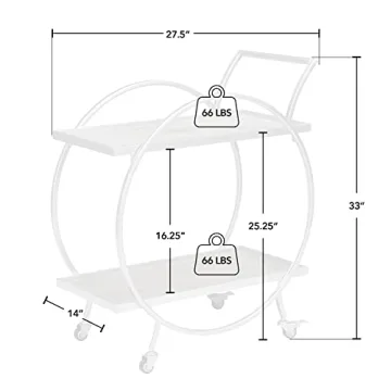 FirsTime & Co. Odessa Bar Cart Perfect for Entertaining