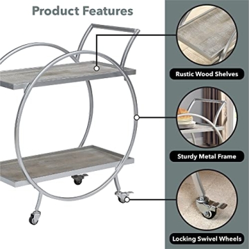 FirsTime & Co. Odessa Bar Cart Perfect for Entertaining