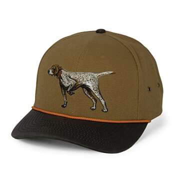 Paramount Outdoors Canvas German Shorthair Pointer Cap with Wax Cloth Visor Upland Game Bird Hunting...