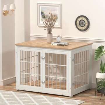 Stylish Heavy Duty Dog Crate for Medium & Large Dogs