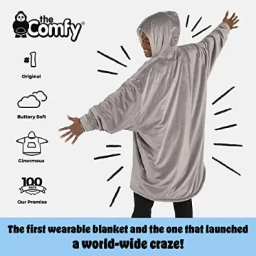 THE COMFY Original Sherpa Wearable Blanket Hood Pocket