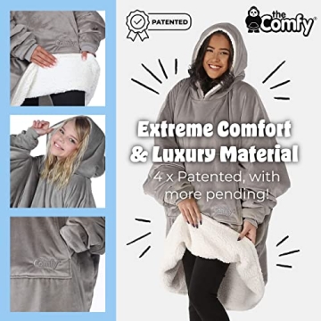 THE COMFY Original Sherpa Wearable Blanket Hood Pocket